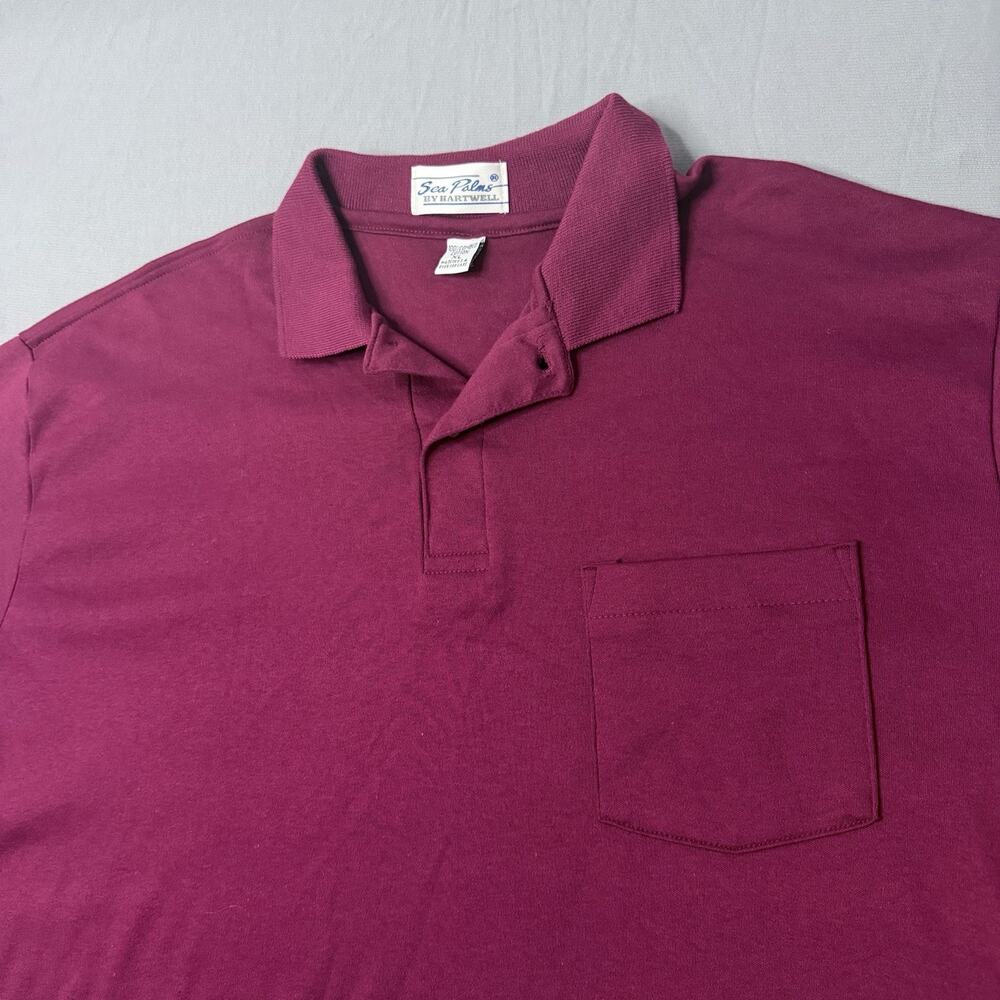 80s Vintage Sea Palms Hartwell USA Made Men’s Golf Polo Shirt XL 100% Cotton